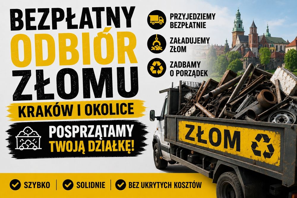 Bezpłatny odbiór złomu. Kraków i okolice.