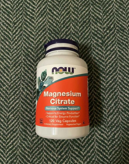 Магний цитрат Now foods. Magnesium citrate нау фудс 120 капсул