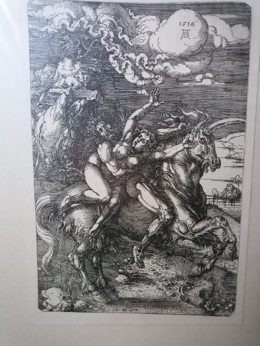 Albrecht Durer - uprowadzenie na jednorożcu ok. 1900 rok