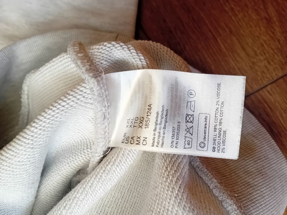 Szara bluza z kapturem kangur Must Have 2XL grubaL