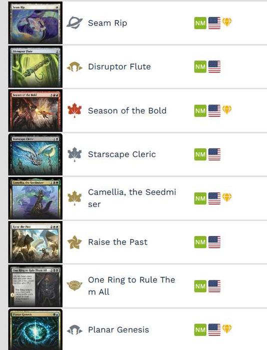 Varias cartas de magic the gathering