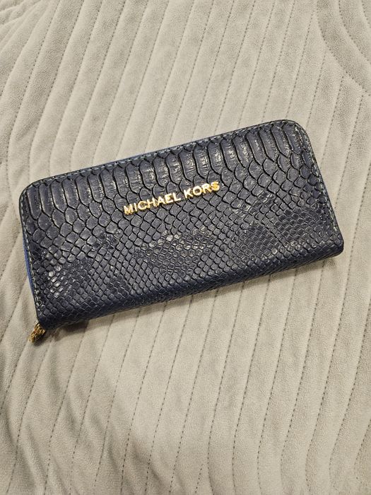 Portfel Michael Kors nieużywany, granatowy, skóra