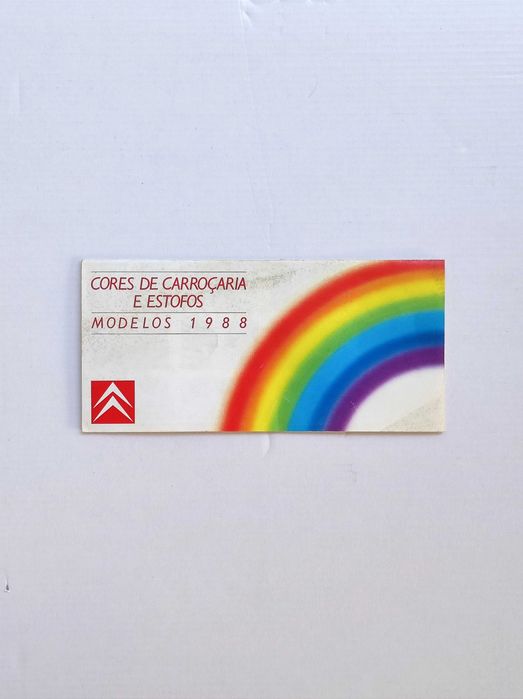 Antigo catálogo cores estofos carroçaria automóvel Citroën 1988