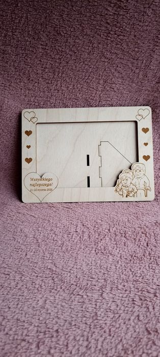 Dzień babci i dziadka, personalizacja, drewno, ramka