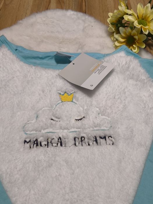 Nowa piżama dla dziewczynki 158-164 niebieska biała