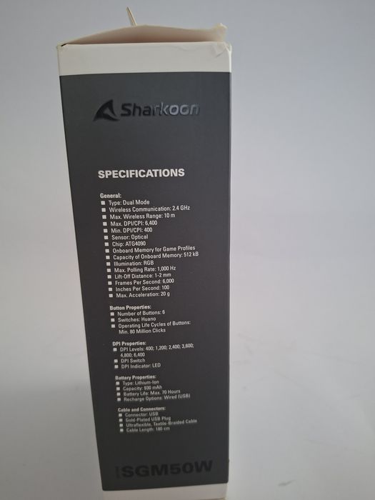 Myszka Sharkoon Skiller SGM50W