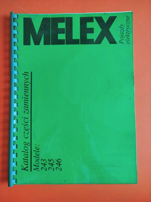 Melex pojazdy elektryczne, katalog części zamiennych 243, 245, 246