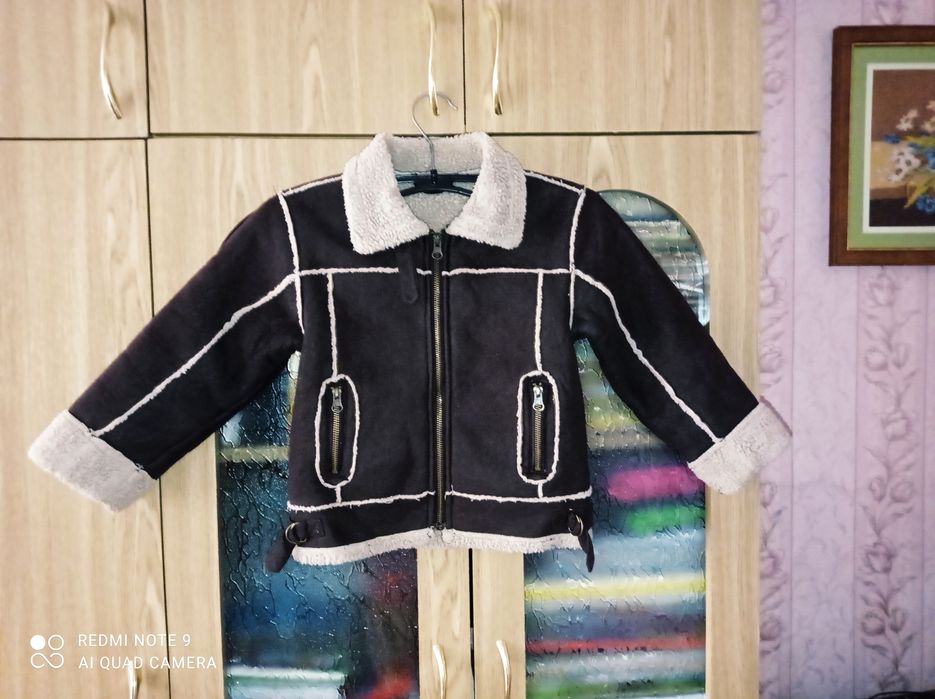 Модная дублёнка на мальчика 3-5лет