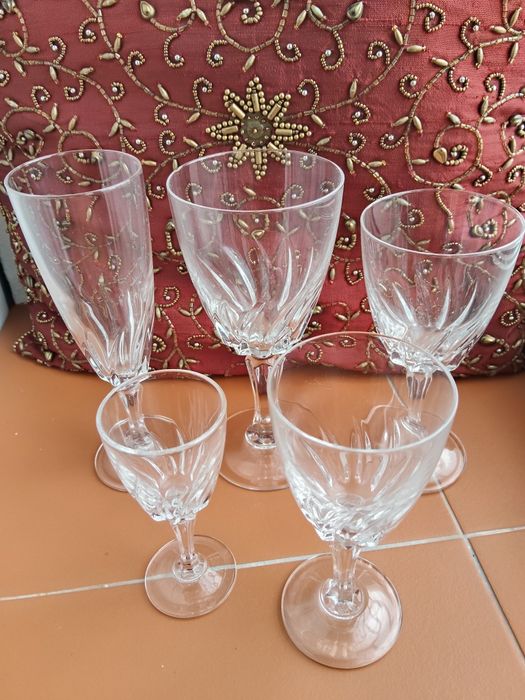 Serviço de 60 copos Cristal d'Arques Durand Flamenco