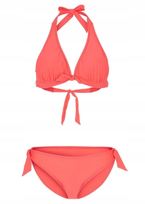 B.P.C bikini trójkątne miseczki wiązane koralowy ^40