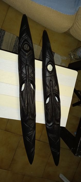 Arte africana,par de caraças