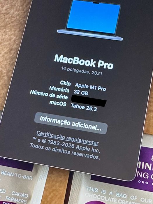 Macbook pro 14 M1 (NOV 2021) 32 GB, 1 TB SSD
