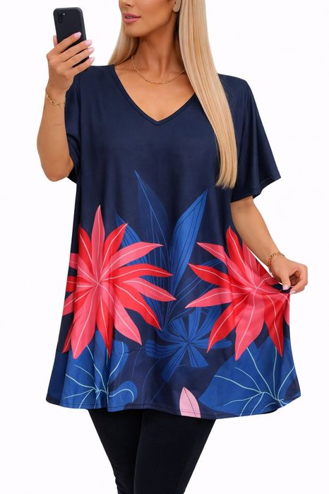 Bluzka  tunika duży rozmiar luźna 50/52/54/56