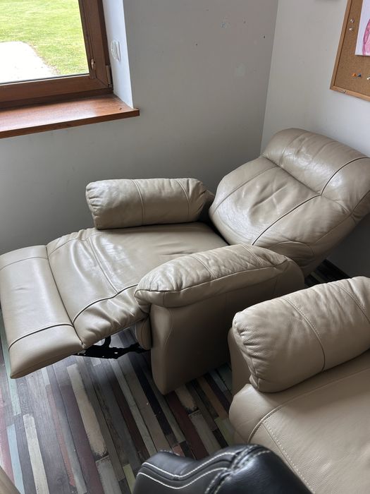 Skorzane meble! Okazja. Meble wypoczynkowe. Wypoczynek. Sofa fotel.
