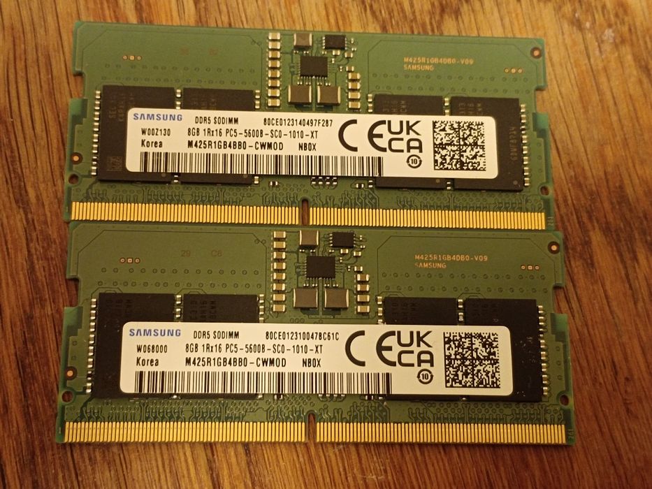 Pamięć RAM DDR5 2x8gb Samsung