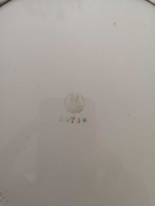 prato em majolica com gradinha antigo