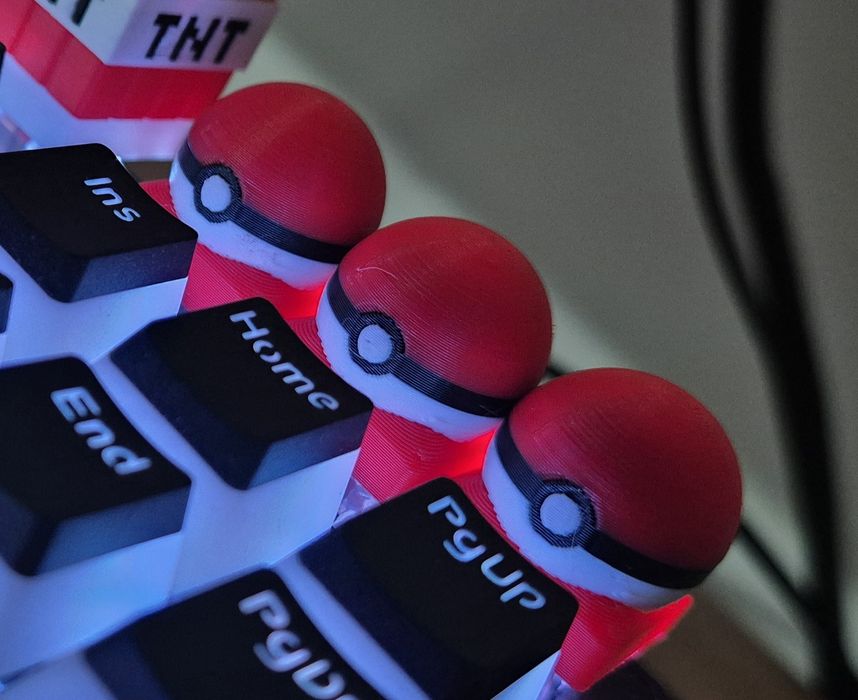 Przycisk do klawiatury pokemon pokeball keycapy pokemony go custom