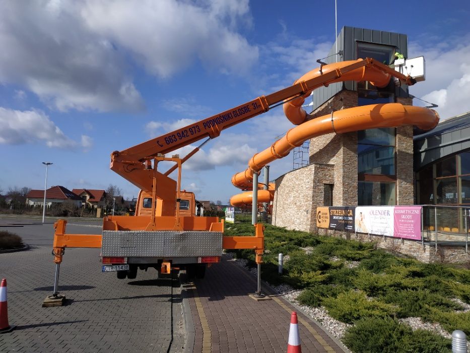 Podnośnik koszowy zwyżka 31m 27m 24m 22m 20m usługi wycinka drzew