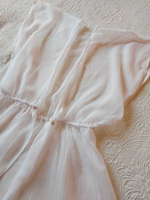 Túnica branco rosado