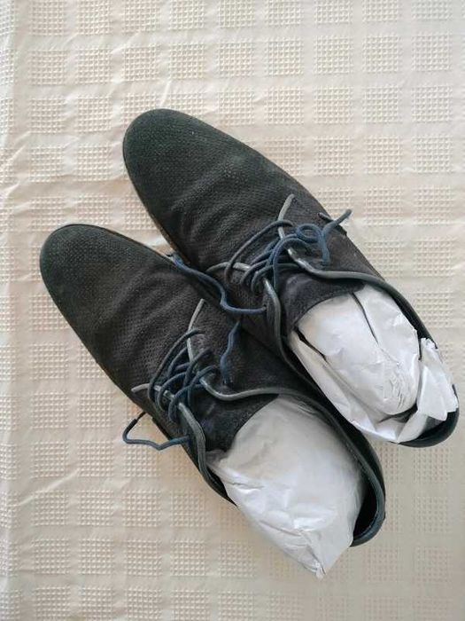 Sapatos de vela casuais camurça azul escuro Suits Inc