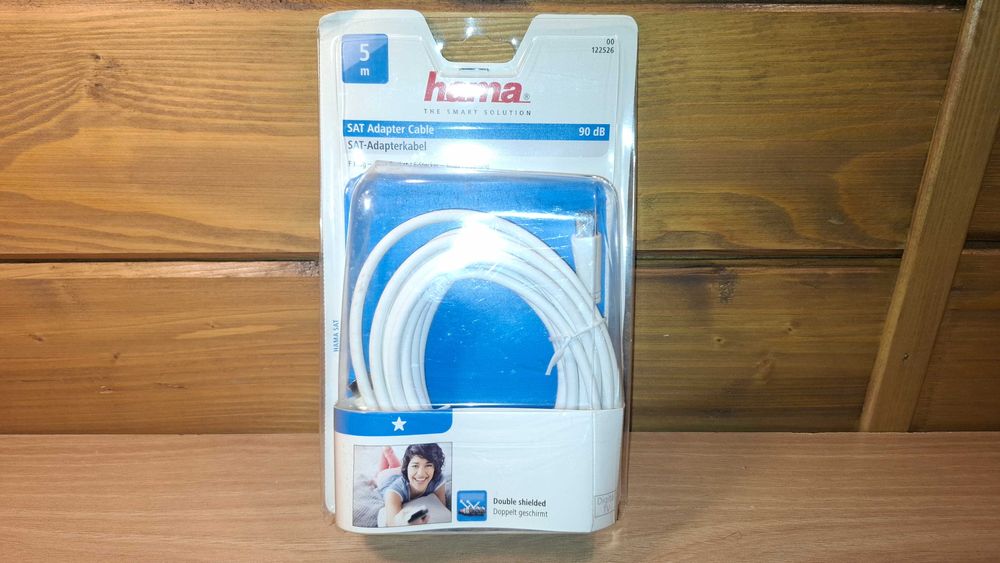 Kabel Antenowy - HAMA - Kabel Koncentryczny - DVB-T2 - 5 metrów