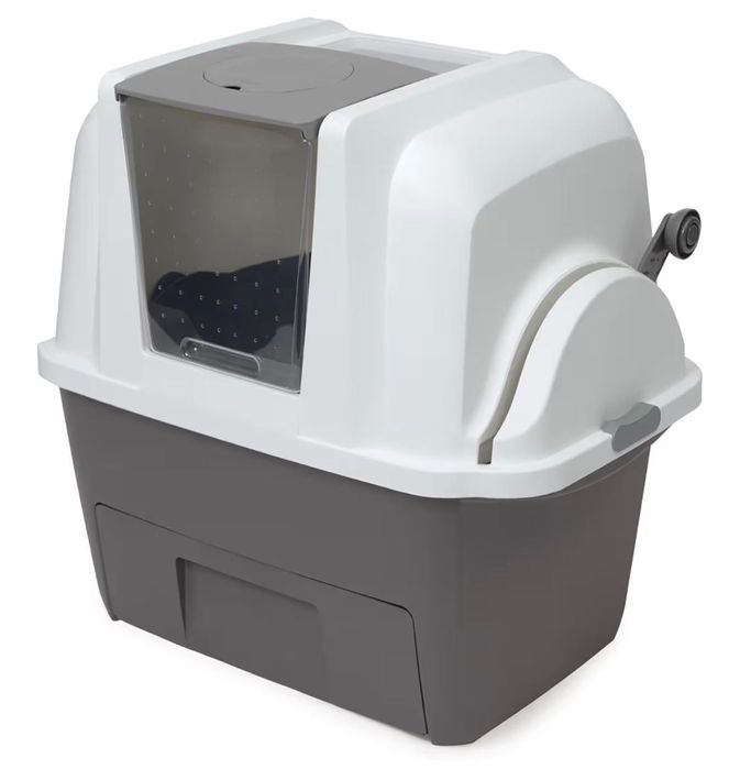 Caixa de areia de gato semi-automática