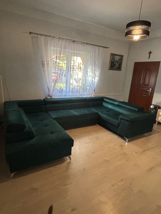 Duży narożnik z funkcją spania + pojemnik na posciel