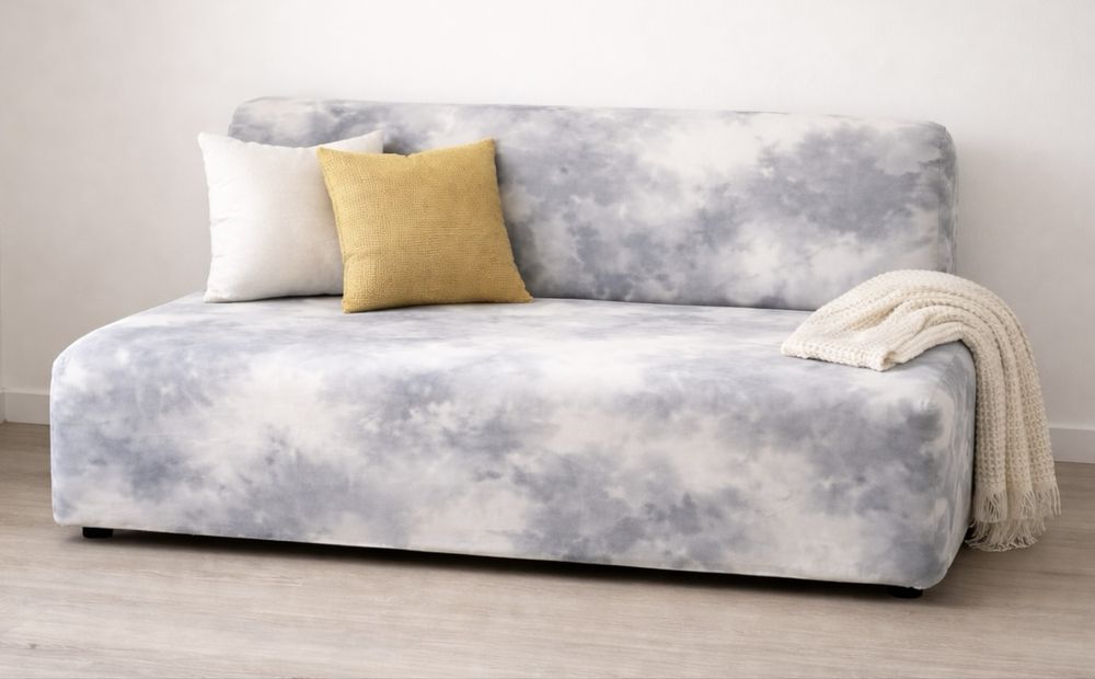 Sofá cama casal 140 em óptimo estado Ikea Capa degradé cinza