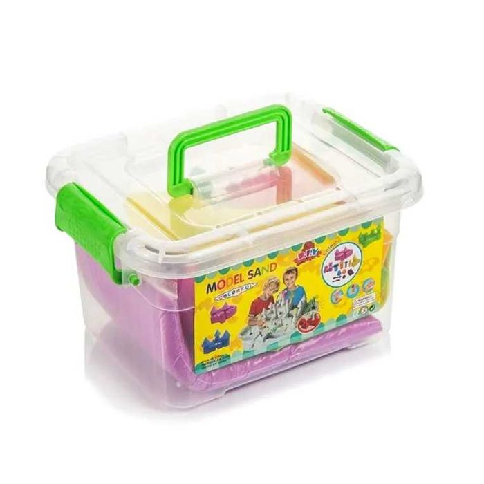 Piasek kinetyczny foremki w wiaderku 18 foremek piaskownica pompka 3kg