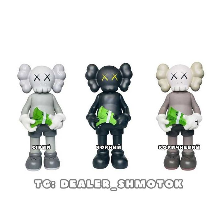 Фігурка KAWS Bearbrick CASH | колекційна статуетка KAWS Bearbrick CASH, дизайнерська арт-іграшка з грошовим мотивом для інтер’єру та колекції