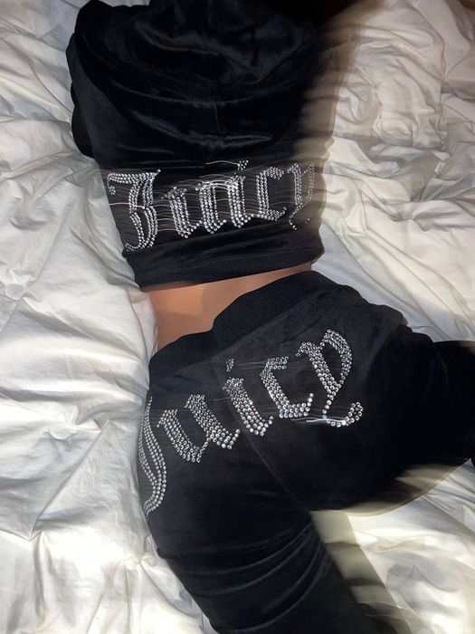 Костюм juicy couture джуси велюровый топ со стразами паетками худи