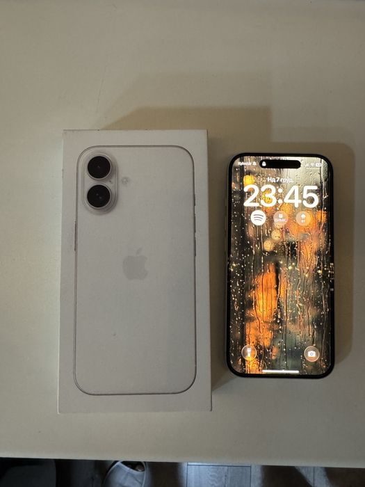 iPhone 16 128GB White • ідеальний стан • 100% батарея