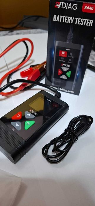 Nowy Tester Akumulatora 24DIAG B440 12V Cyfrowy Język Polski | Folia