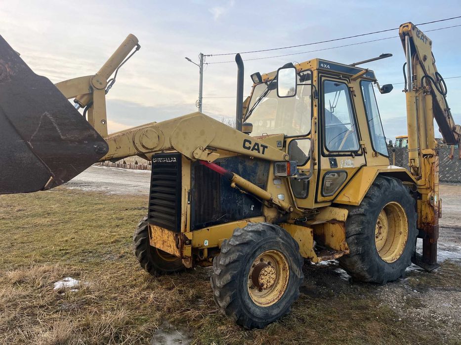 Koparko ładowarka CAT 428 krokodyl 4x4