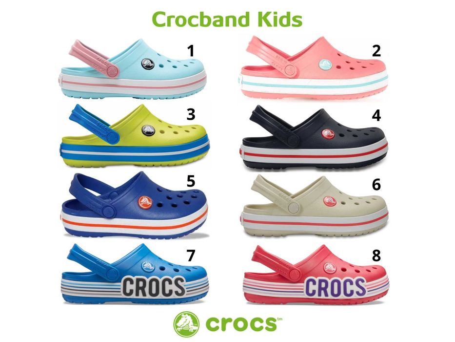 Крокси для хлопчика та дівчинки Crocs Crocband kids дитячі!
