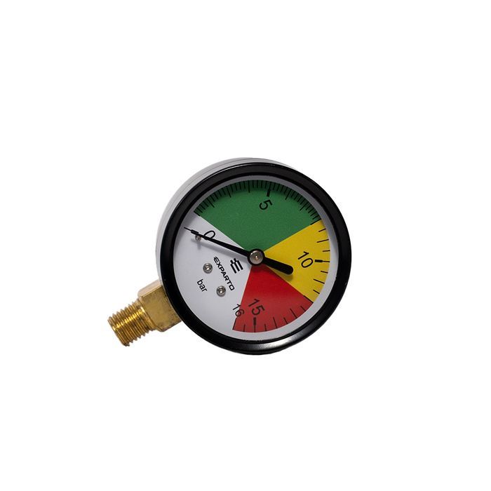 Manometr suchy fi 63 M12x1,5 DÓŁ 0-16 Bar