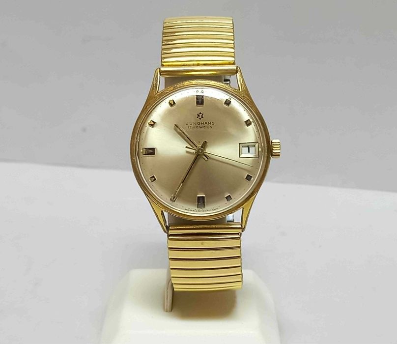 Męski zegarek naręczny, mechaniczny, Junghans, lata 60-te