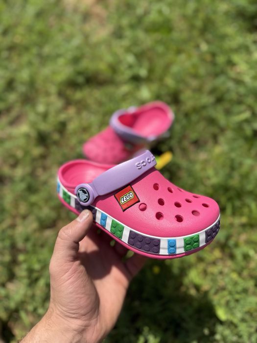Купить детские кроксы crocs lego дитячі крокси cині, жовті, зелені