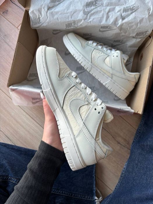 36-41 Жіночі кросівки Nike SB Dunk Low Lace Pack Regal Beige бежеві