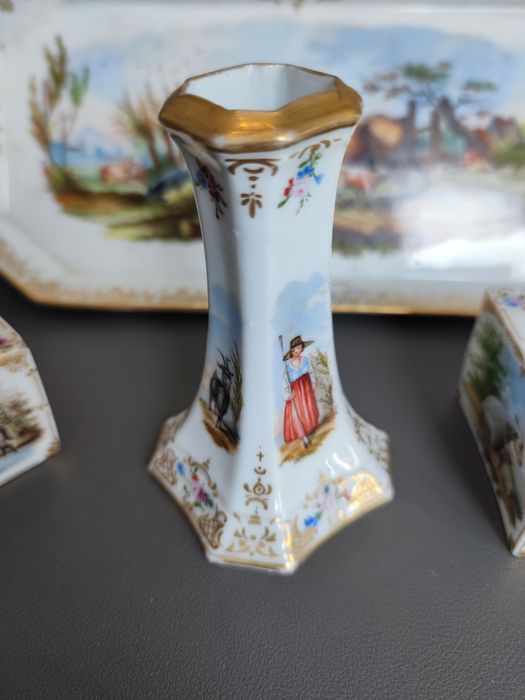 Zestaw piśmienniczy Miśnia XIX wiek
