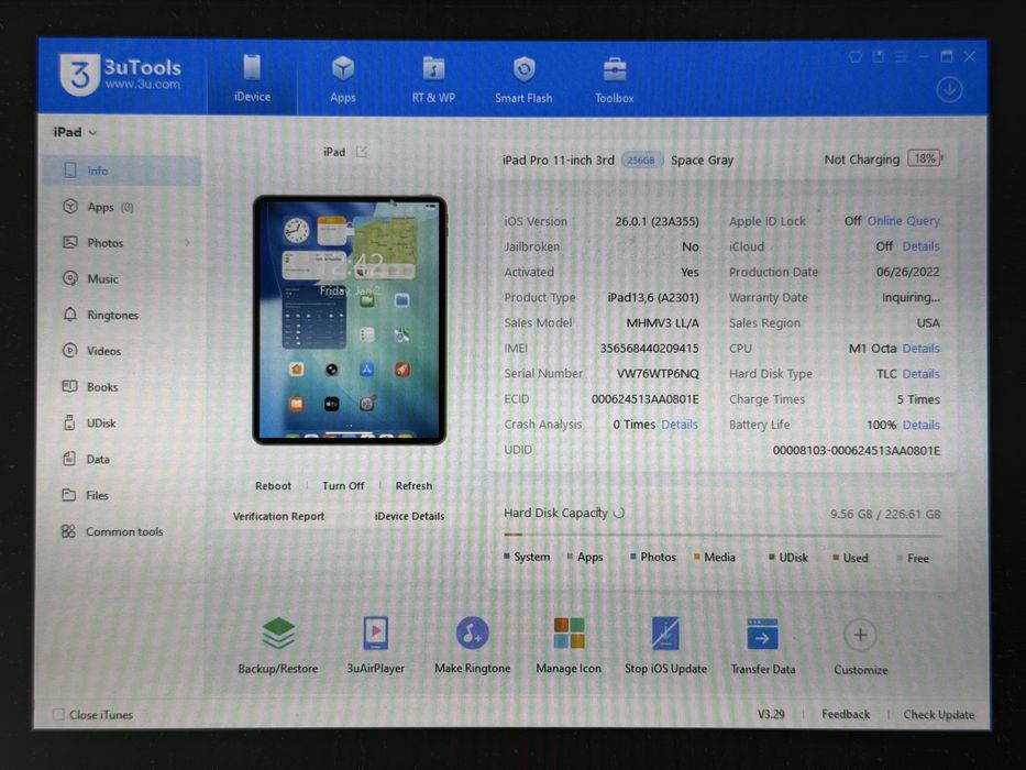 iPad Pro 11 3. gen. (A2301) - 256GB - wada - faktura VAT 23%