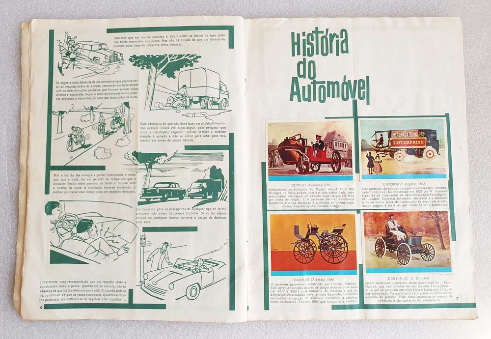 Antiga Caderneta Completa ~ "HISTÓRIA do AUTOMOVEL" ~ IBIS 1961