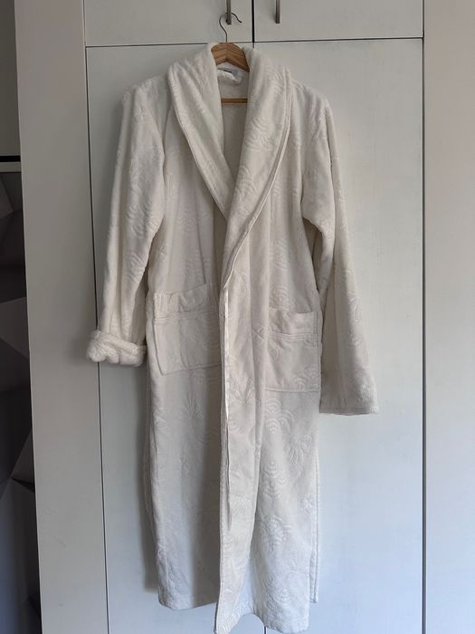 Szlafrok Etam M bawełna 100% biały ecru klasyk