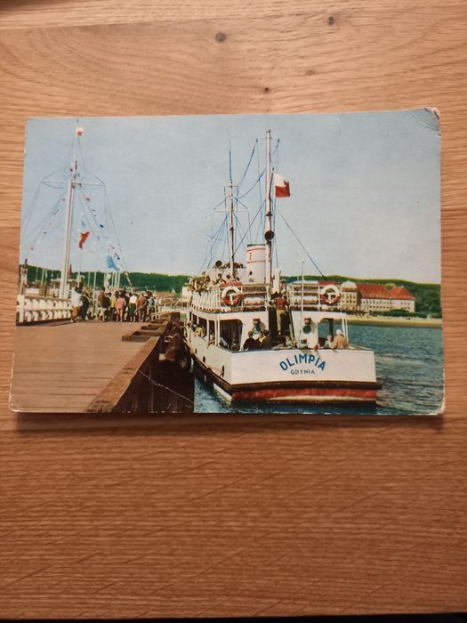 Pocztówki ze statkami i żaglówkami  - lata 70 XX wieku PRL