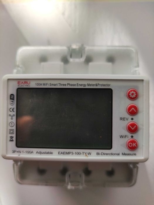 Трифазний розумний двонаправлений лічильник 380 В. 100А.Tuya SmartLife