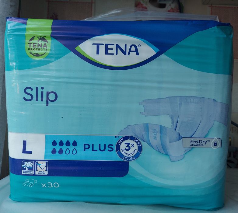 Підгузки для дорослих TENA Slip plus (памперси розмір L) 3 упаковки