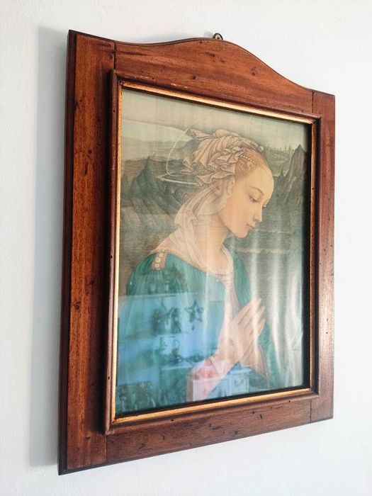 Quadro com reprodução da pintura de Madonna de Fra Filippo Lippi