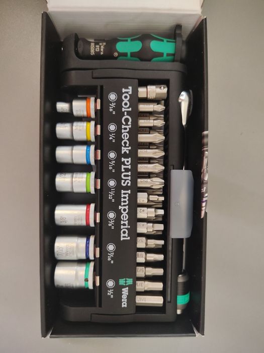Zestaw narzędzi WERA TOOL-CHECK IMPERIAL PLUS 39 el. + grzechotka 1/4"