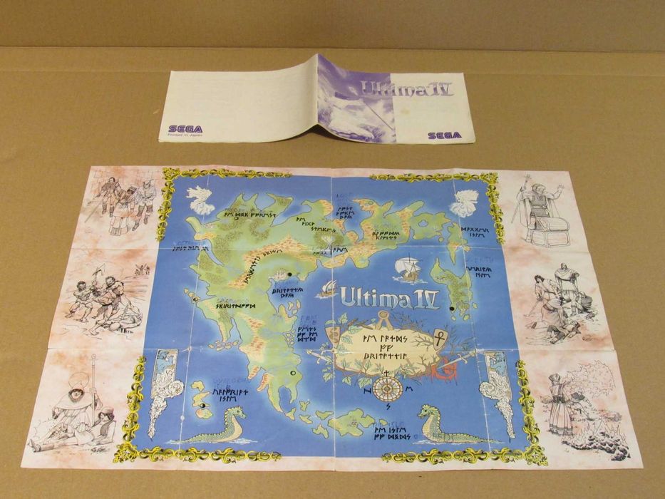 Jogo Sega Master System Ultima IV completo com mapa