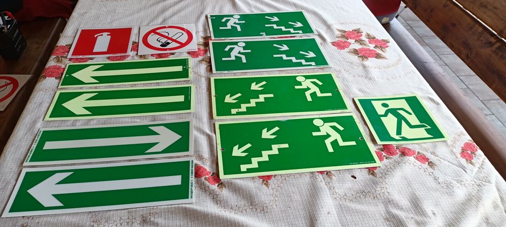 Znaki Ostrzegawcze Gaśnica/Zakaz Palenia PCV